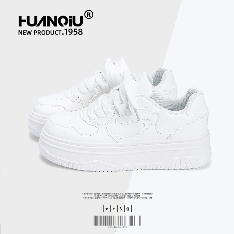 环球配裙子小白鞋女2025新款秋季爆款厚底女鞋ins潮百搭休闲板鞋