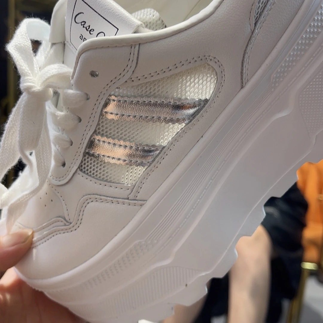 37码，8厘米增高小白鞋