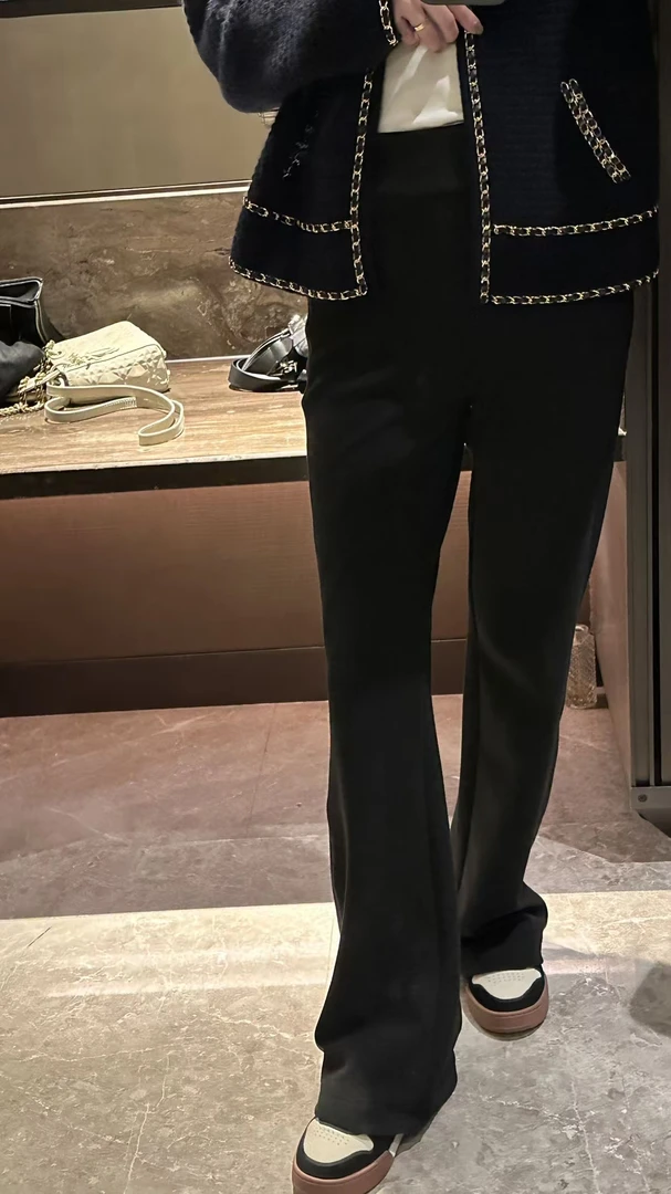 【米卡私服】简约百搭显瘦微喇裤