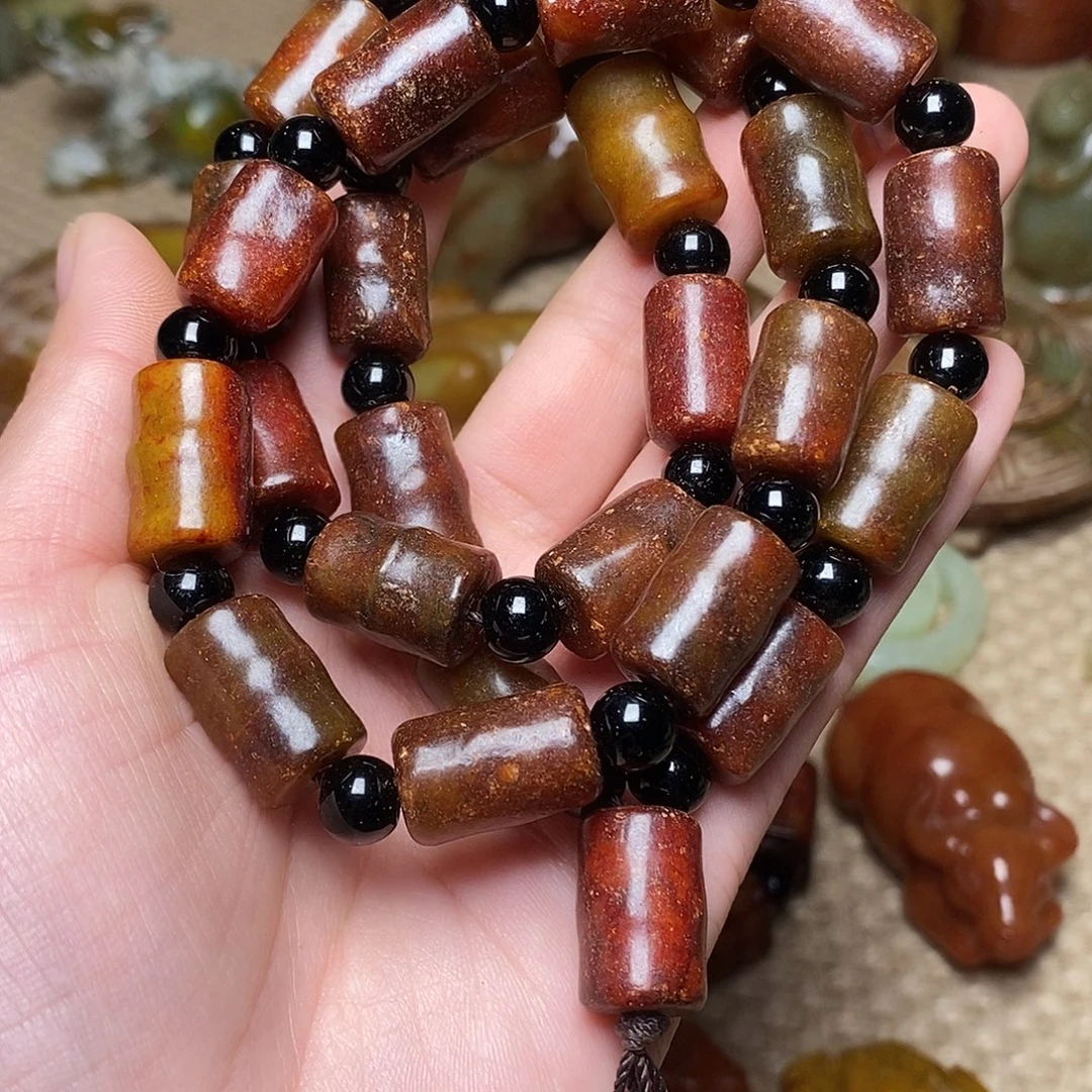 蛇纹石玉未镶嵌颈饰