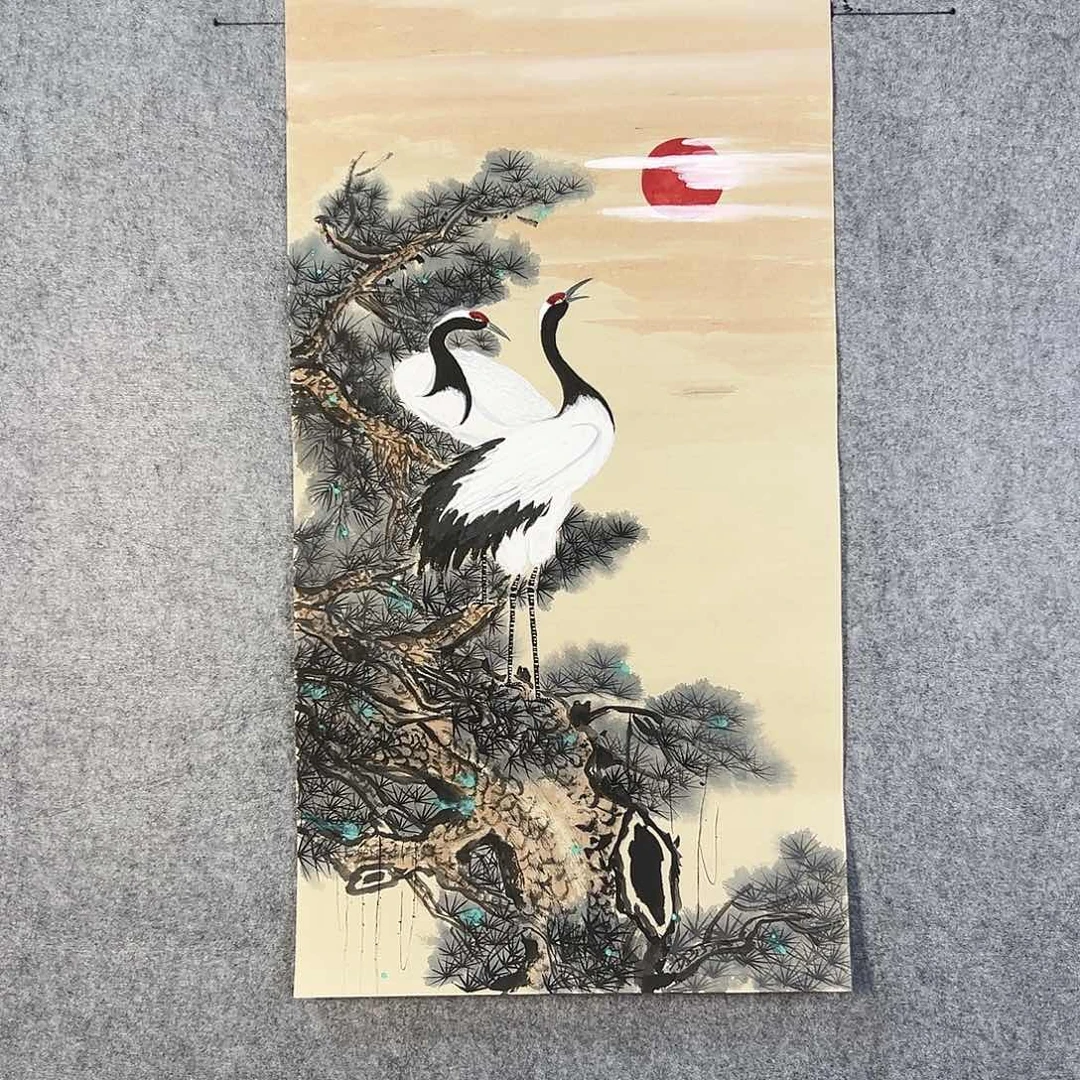 国画160 花鸟和蝴蝶都在等待它飞