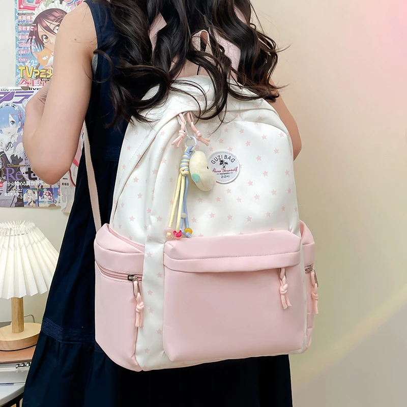 夏季2025新款书包ins初中女生小众冷门不撞款小学生小清新双肩包