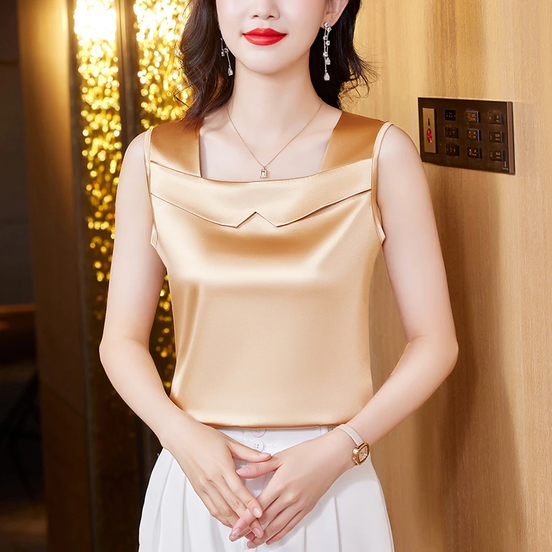 法式吊带背心女外穿小衫2025春夏季西装内搭无袖打底衫洋气上衣