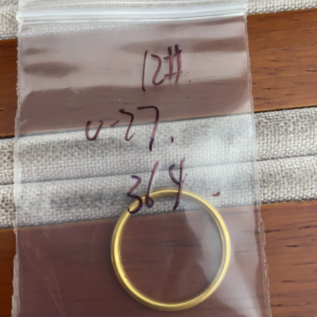 克重0.27 12号 亮面戒指 足金999