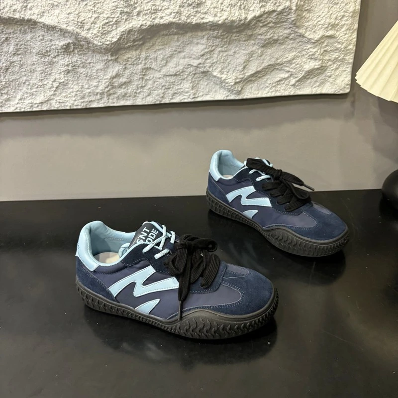 品质平底德训鞋女2025秋季新款韩版百搭显脚上防滑软底休闲运动鞋