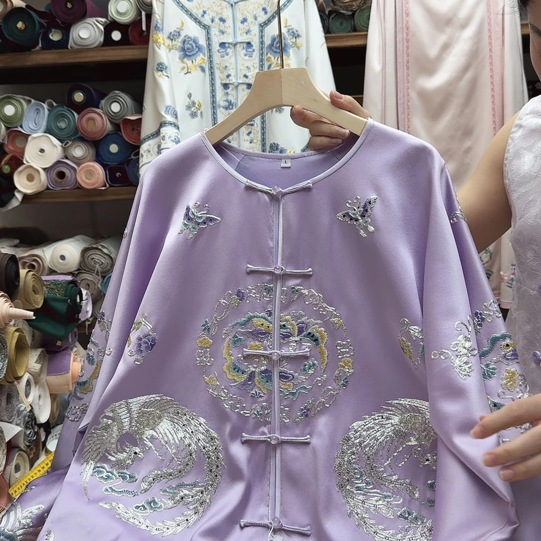 苏绣太太服17胸围110衣长66