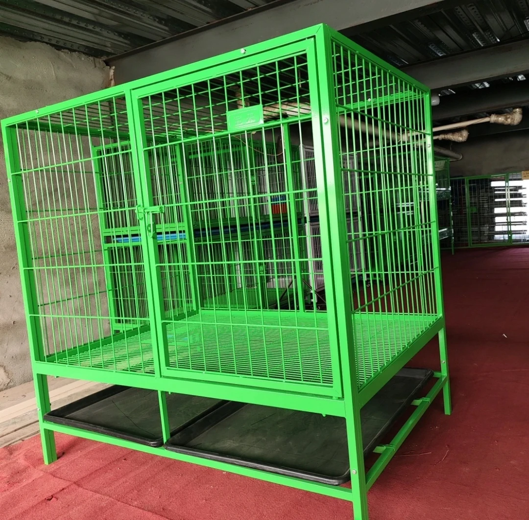 中大型犬加粗钢筋焊接狗笼室外狗场养殖基地耐用方便喂食