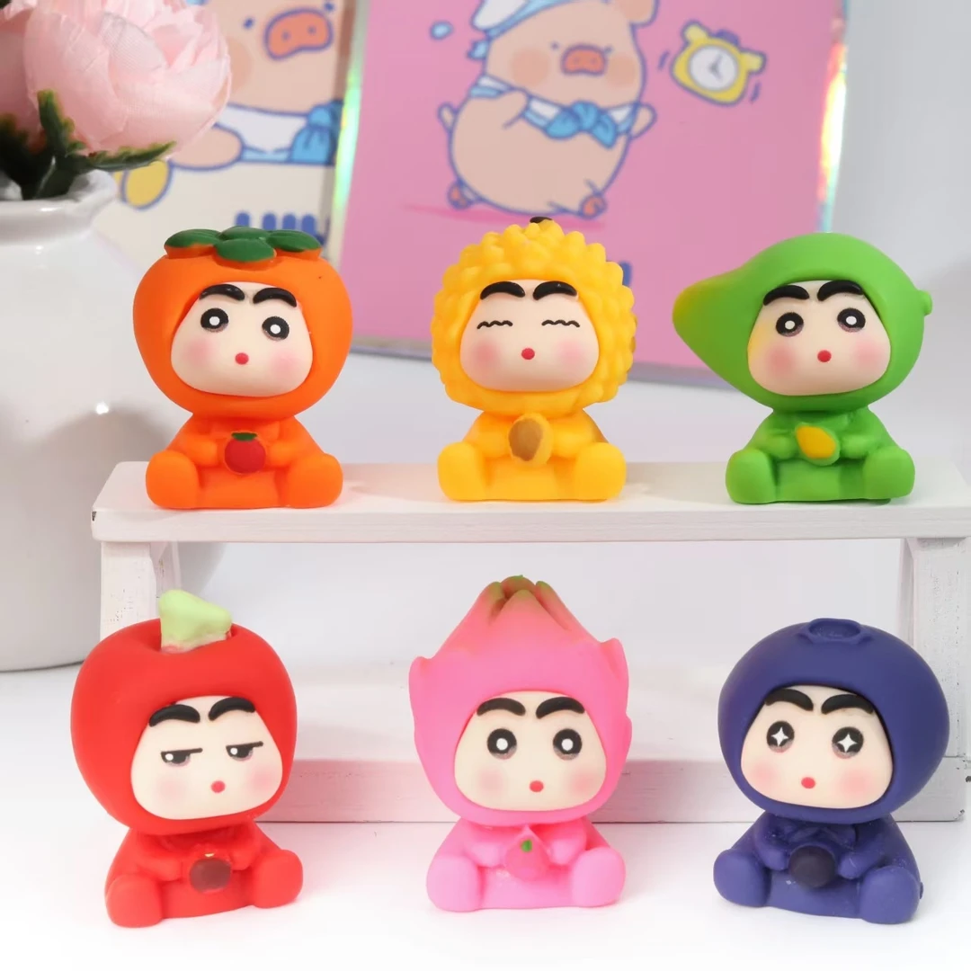 【直播拆】九宫格+许愿  新款手感漆水果小新diy饰品树脂摆件