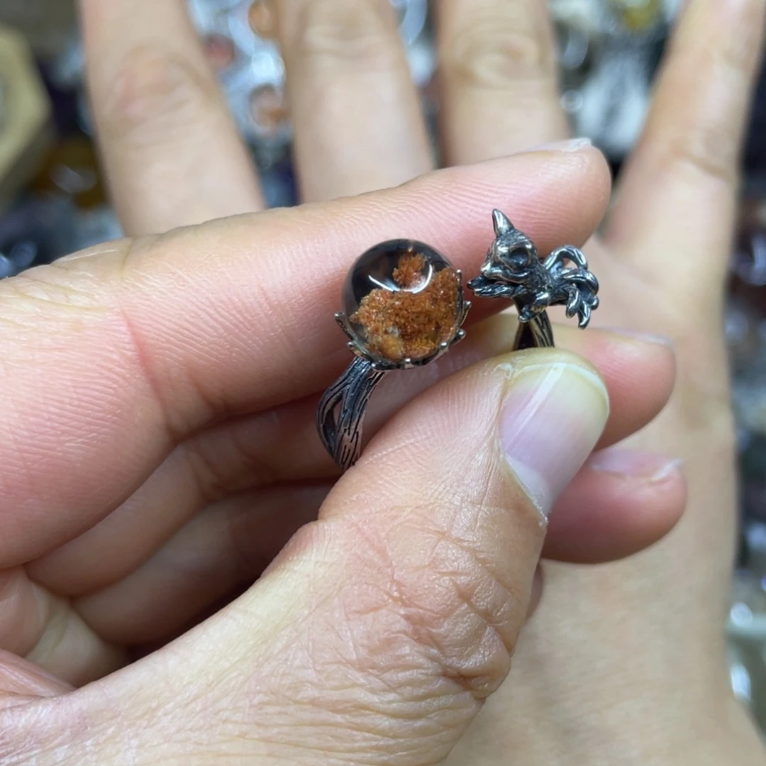 【闪购商品】银S925镶嵌珠宝半成品水晶戒指