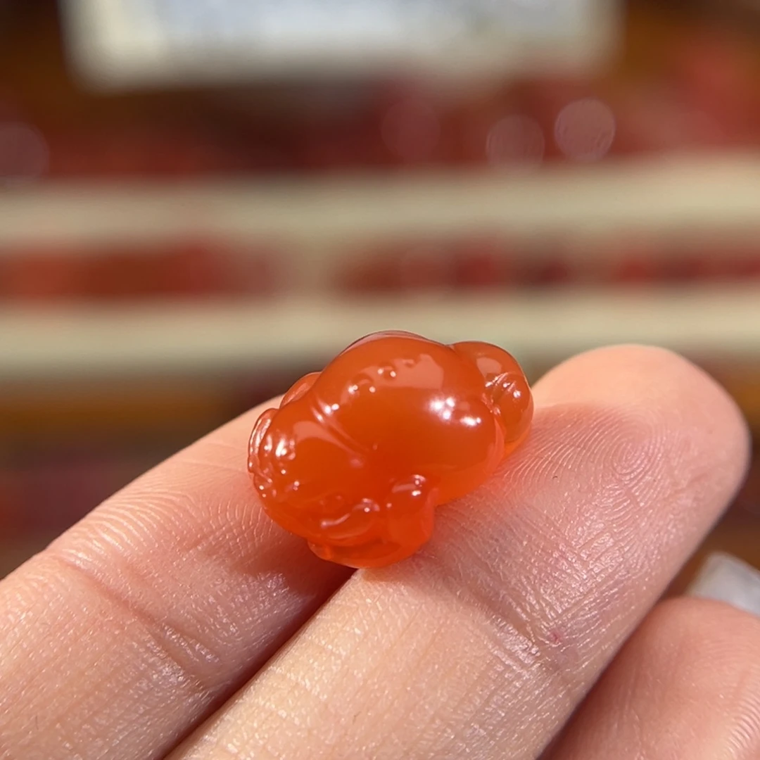 南红玛瑙未镶嵌三足 金蟾16x11.6x9.3mm 不退换