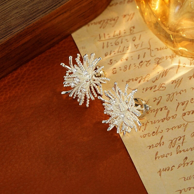 铜合金耳饰 5905 璀璨烟火 清冷轻奢气质高级感耳环小众独特精致