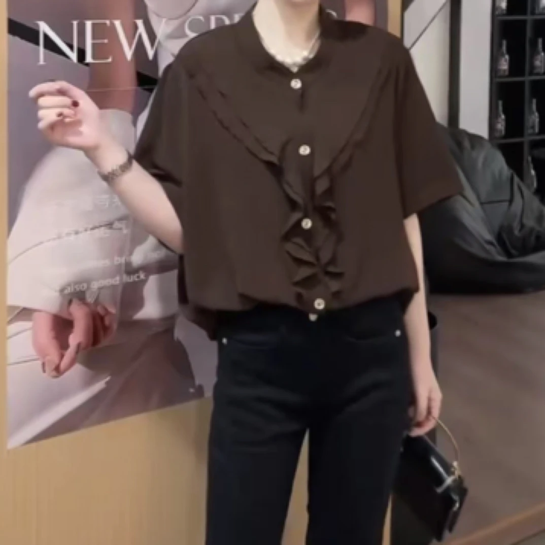 2025大码女装春季新款时尚洋气宽松显瘦休闲短袖T恤女2832