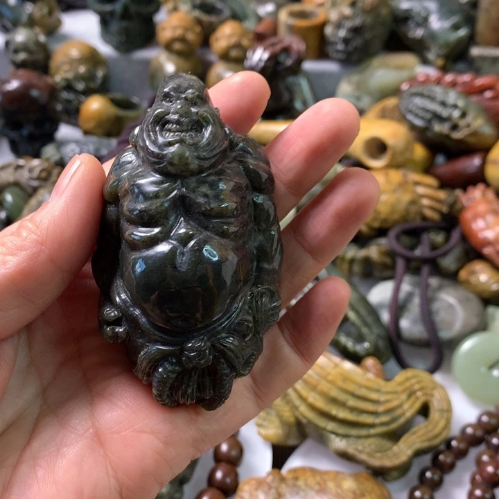 未镶嵌岫岩河磨玉（透闪石质玉）笔搁