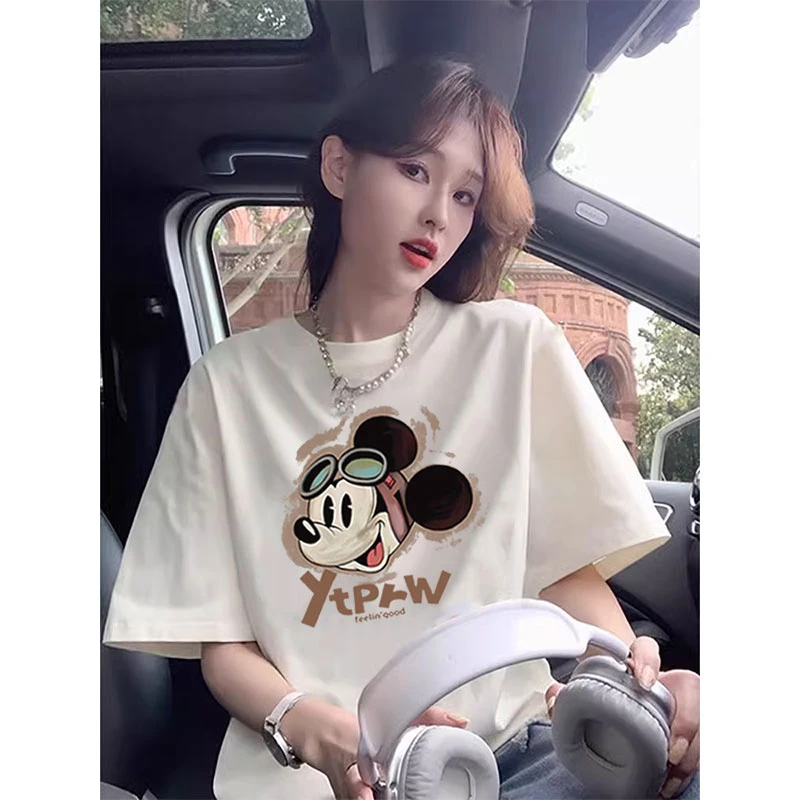 特大码300斤卡通潮牌短袖t恤情侣夏季新款爆款圆领宽松小众体恤衫