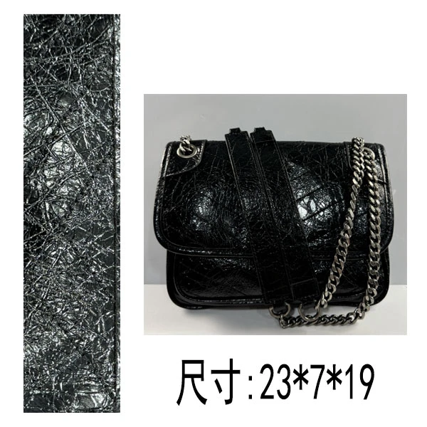 PG204 25新款niki baby系列 复古牛皮 流浪包斜跨单肩迷你女款 黑