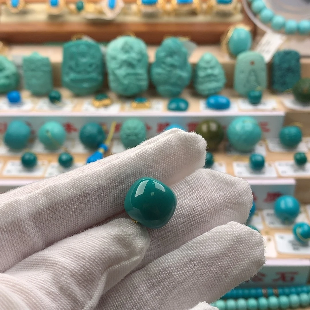 绿松石未镶嵌配饰13.7-12.5