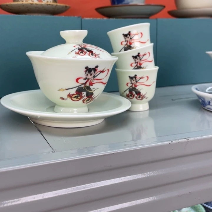 景德镇陶瓷盖碗茶具