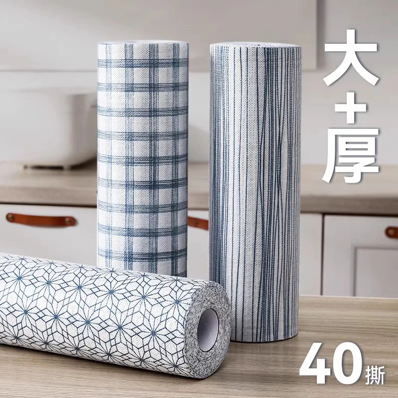 家用加厚厨房用纸专用洗碗不掉毛一次性不沾油懒人抹布批发