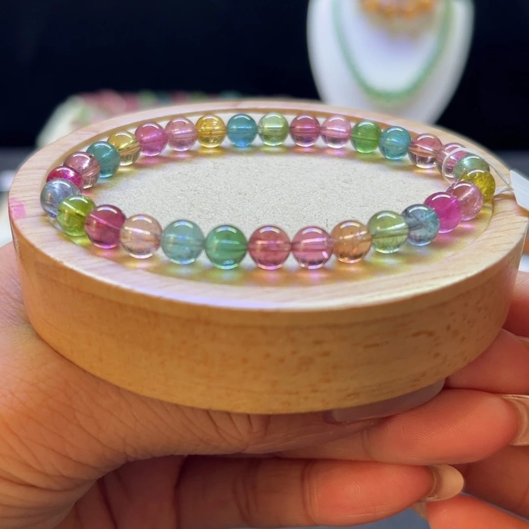 手链未镶嵌碧玺荧光6.5mm