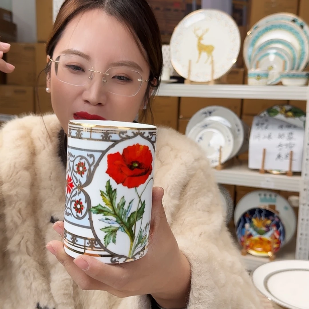 骨瓷马克杯370ml一个外贸骨瓷