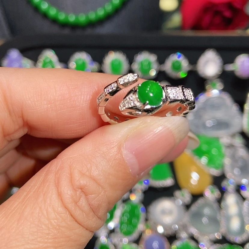 【闪购商品】翡翠戒指未镶嵌天然翡翠
