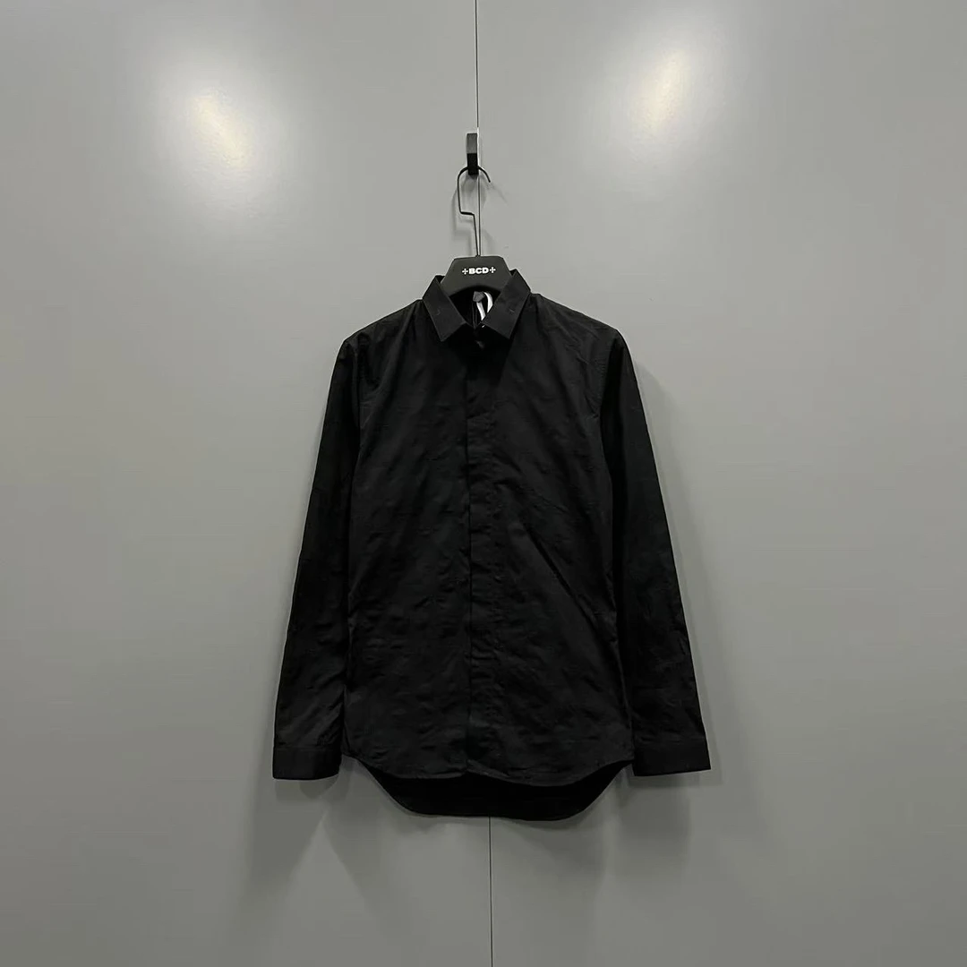 95新 DIOR/迪奥 q226 黑色暗纹印花衬衫 37码/bc012866