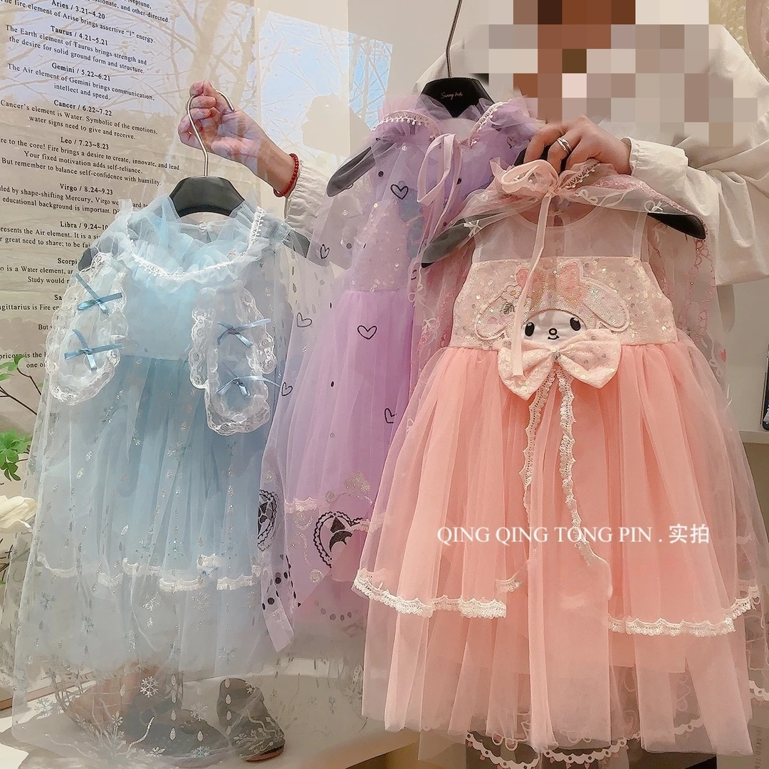 女童夏季公主裙两件套2025公主新款儿童连衣裙洋气生日裙子礼服