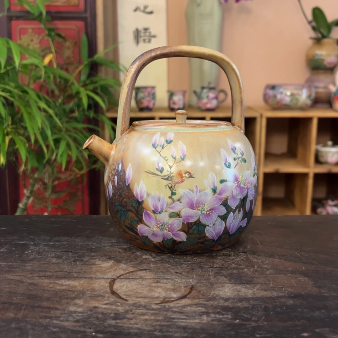 柴烧纯手工手绘陶瓷