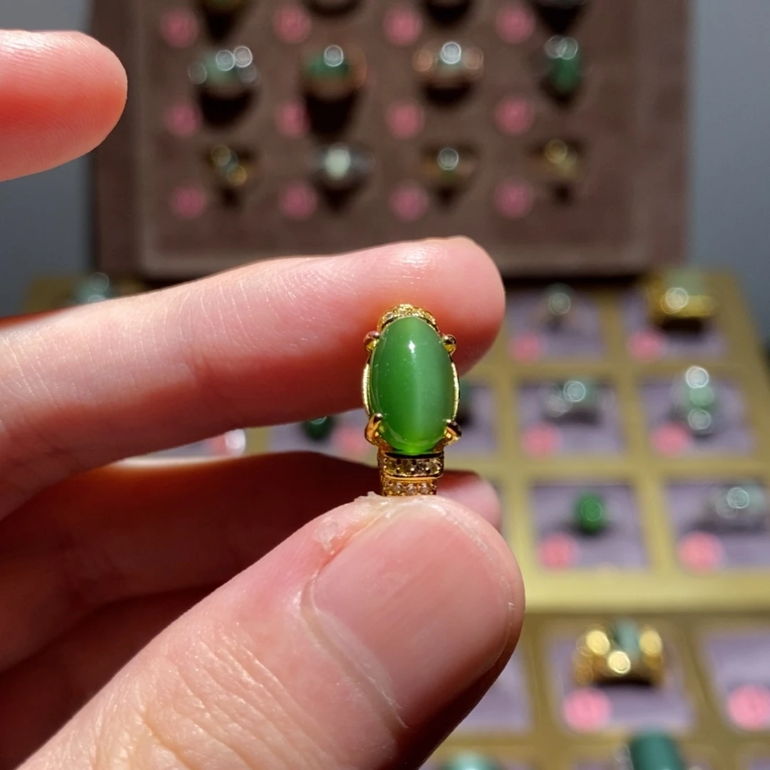 和田玉（碧玉）戒指未镶嵌