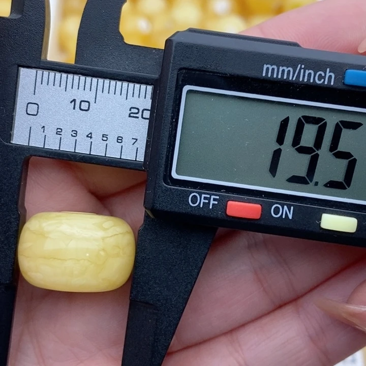 未镶嵌蜜蜡裸石虎皮纹妖花墩子