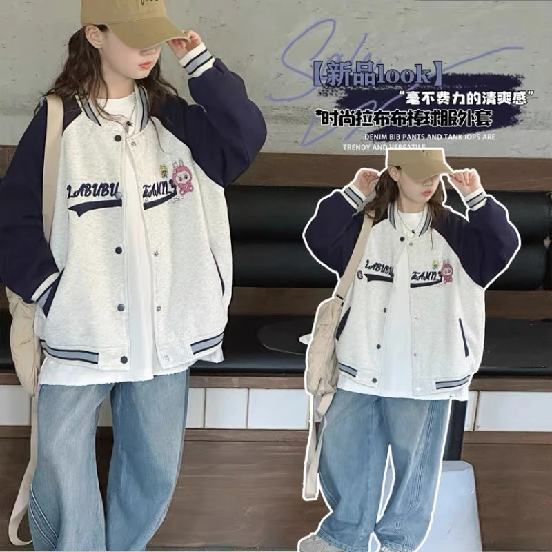 【现货】2025秋花朵拉布布刺绣女童棒球服 D638 638 P