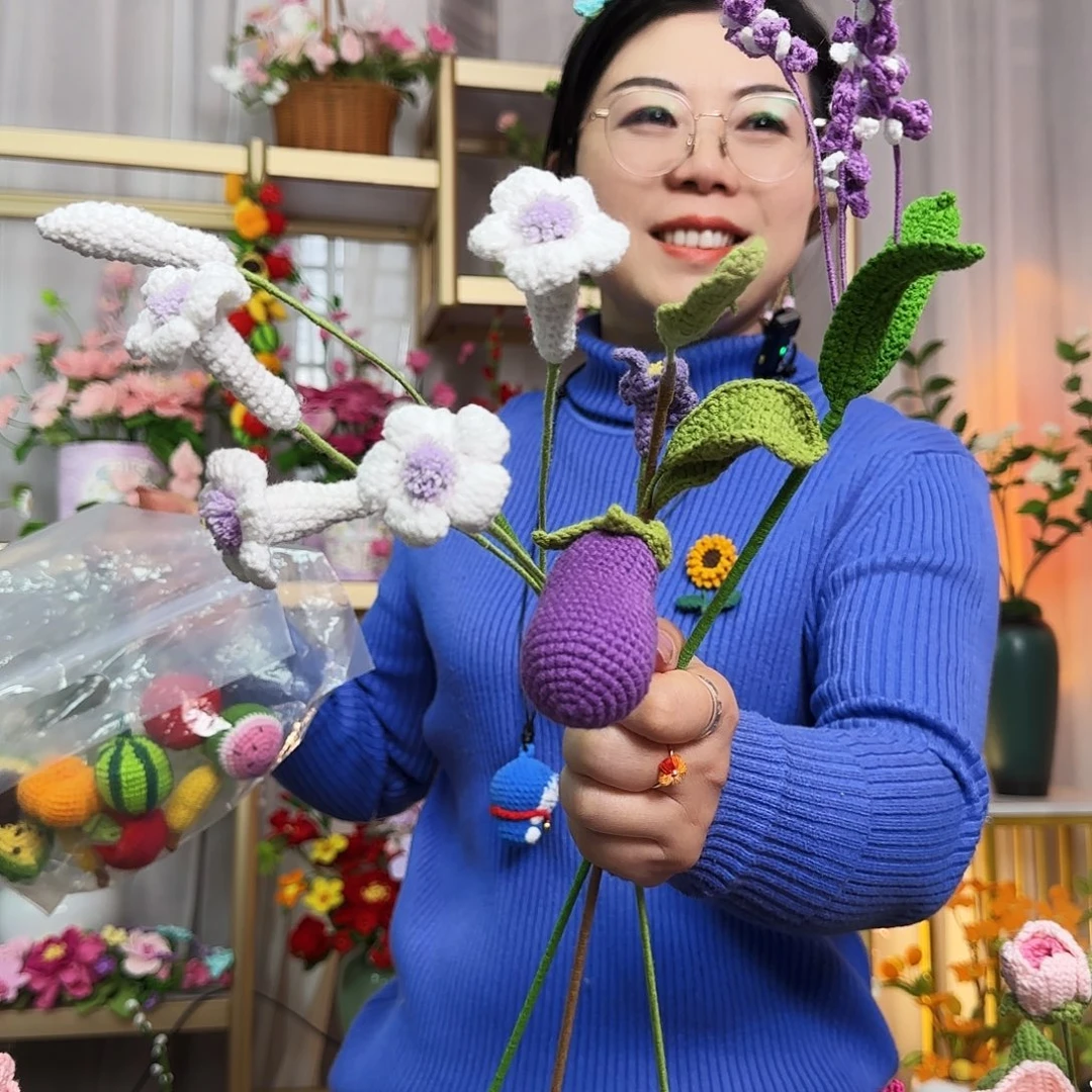 手工钩织设计花束