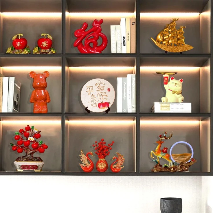 一站式购买24年新年蛇年乔迁搬家摆件客厅酒柜玄关电视柜摆件