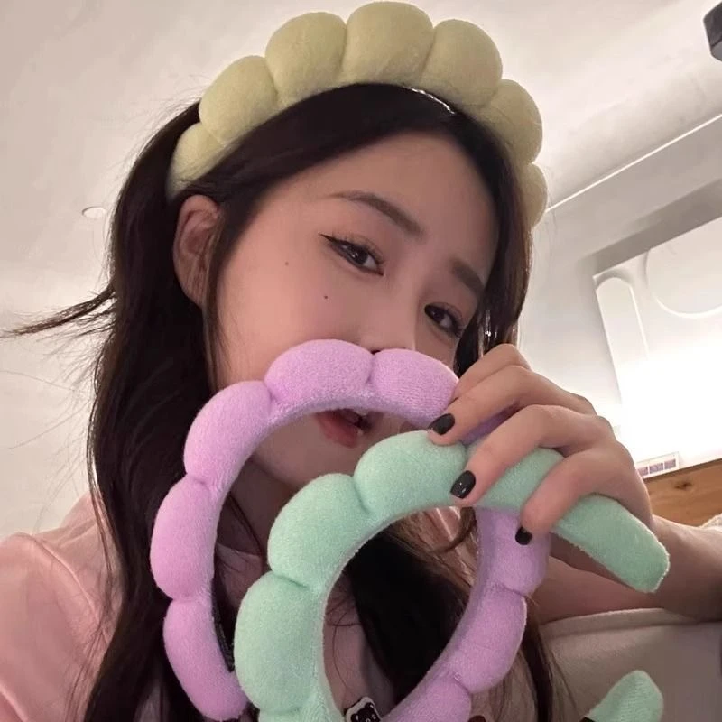 云朵发箍女2025新款洗脸压发发卡秋冬高颅顶神器冬季海绵头箍