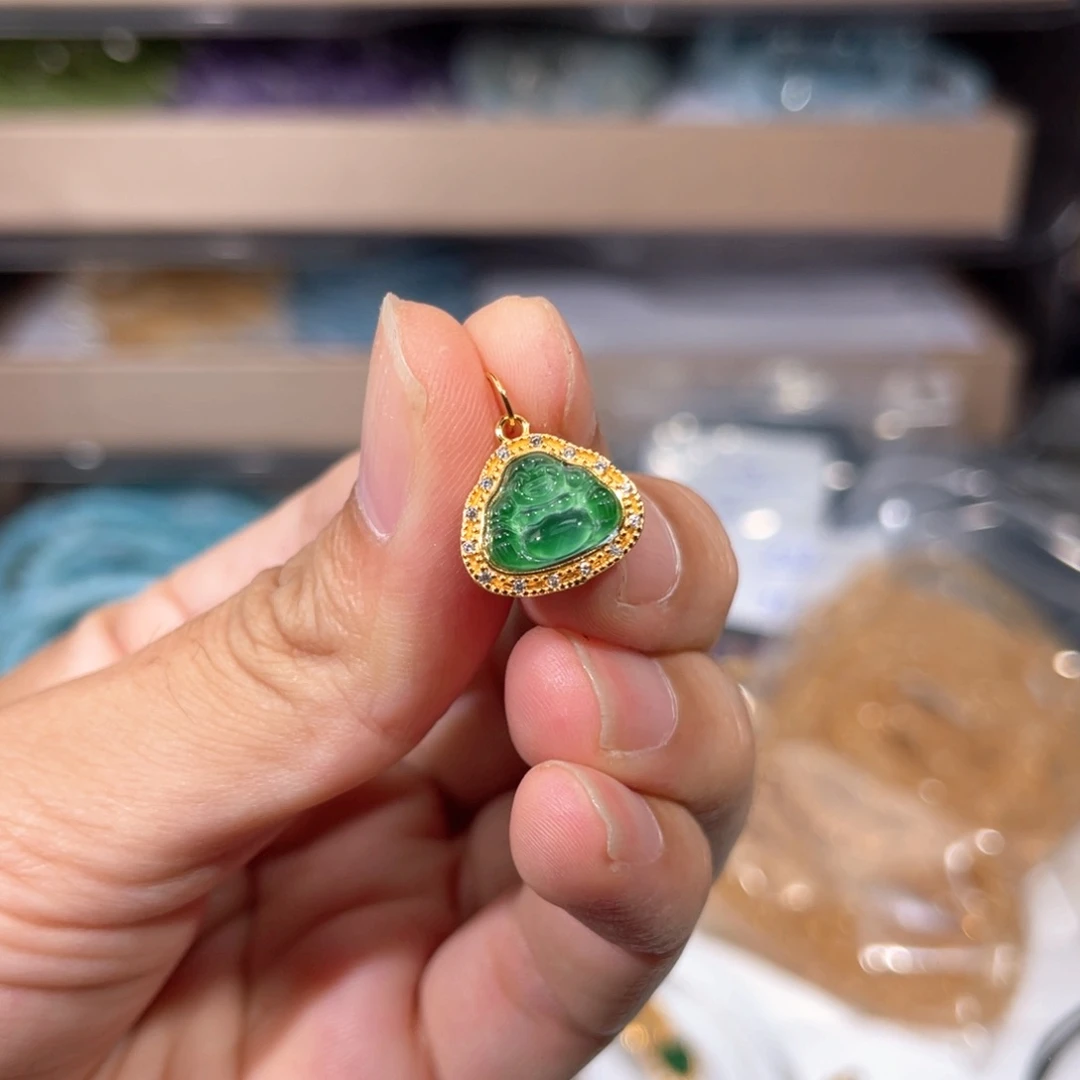 翡翠银S925镶嵌颈饰翡翠004