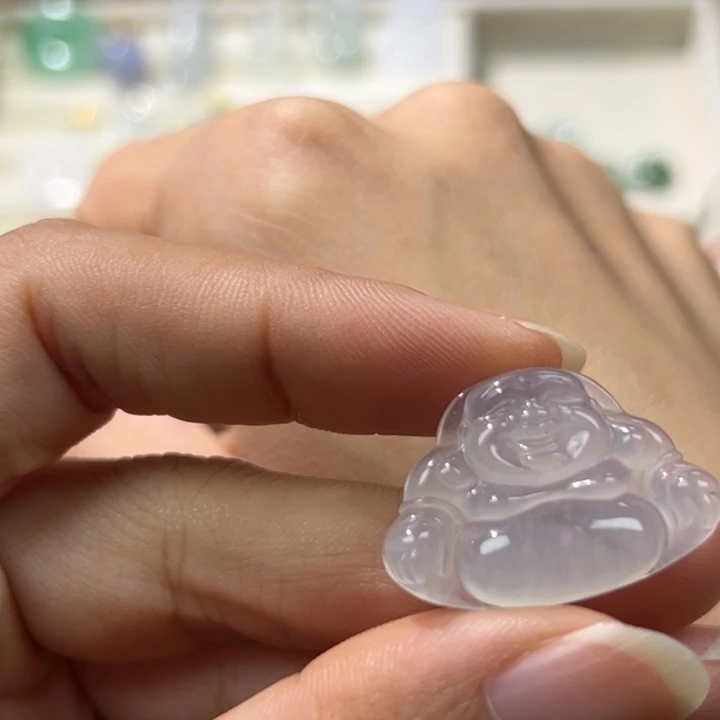 翡翠未镶嵌颈饰佛公030