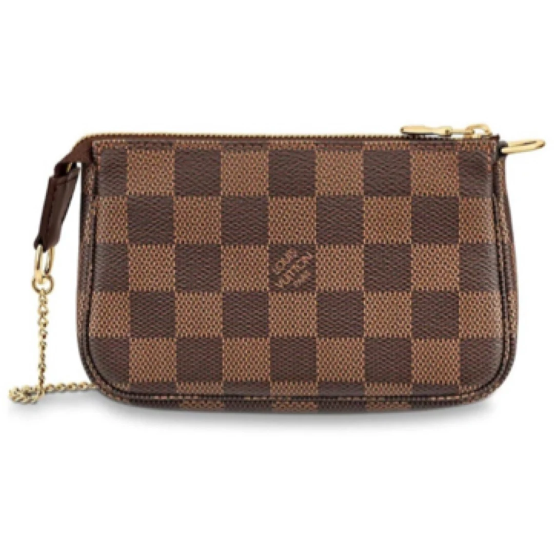 全新未使用 LouisVuitton/路易威登 棋盘格 牛皮 麻将包腋下包