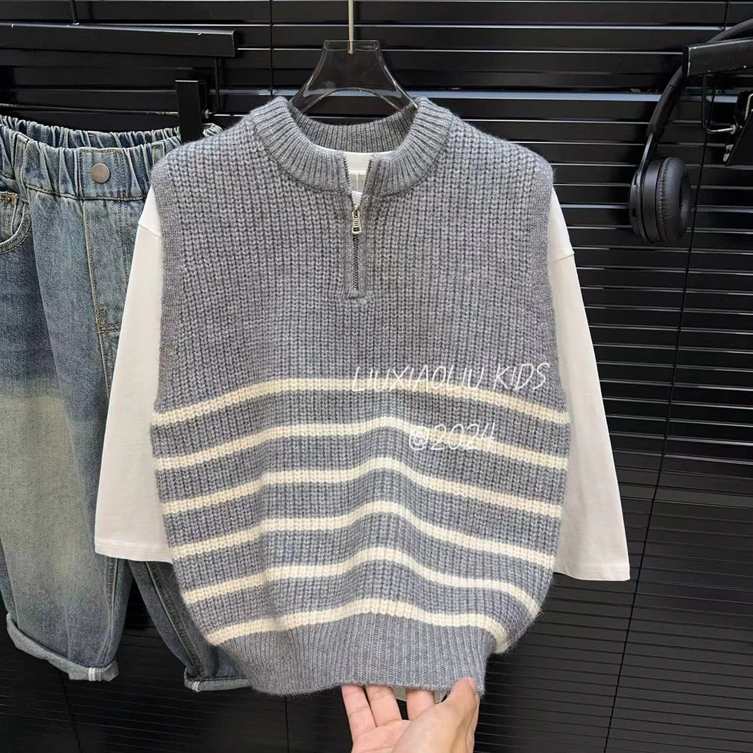 杭州六小六正版 BY LIUXIAOLIU韩版高货秋季儿童针织马甲4247