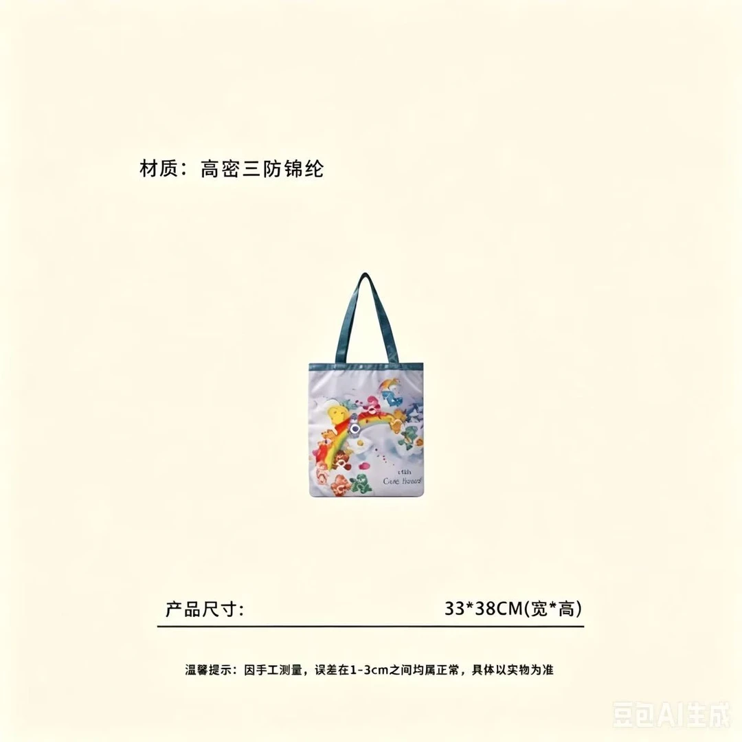 乐家×爱心熊联名款可爱萌趣单肩托特包