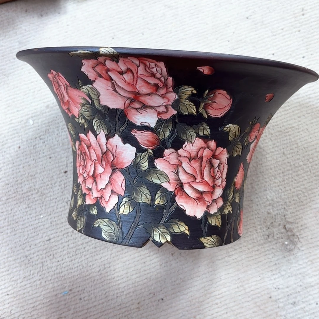 淡***静花盆紫砂陶瓷多肉花盆精品