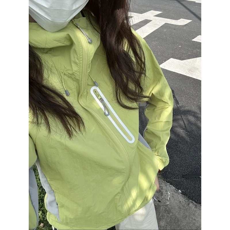 山系防晒衣女UPF100+户外轻量可收纳皮肤衣原纱凉感透气防晒服