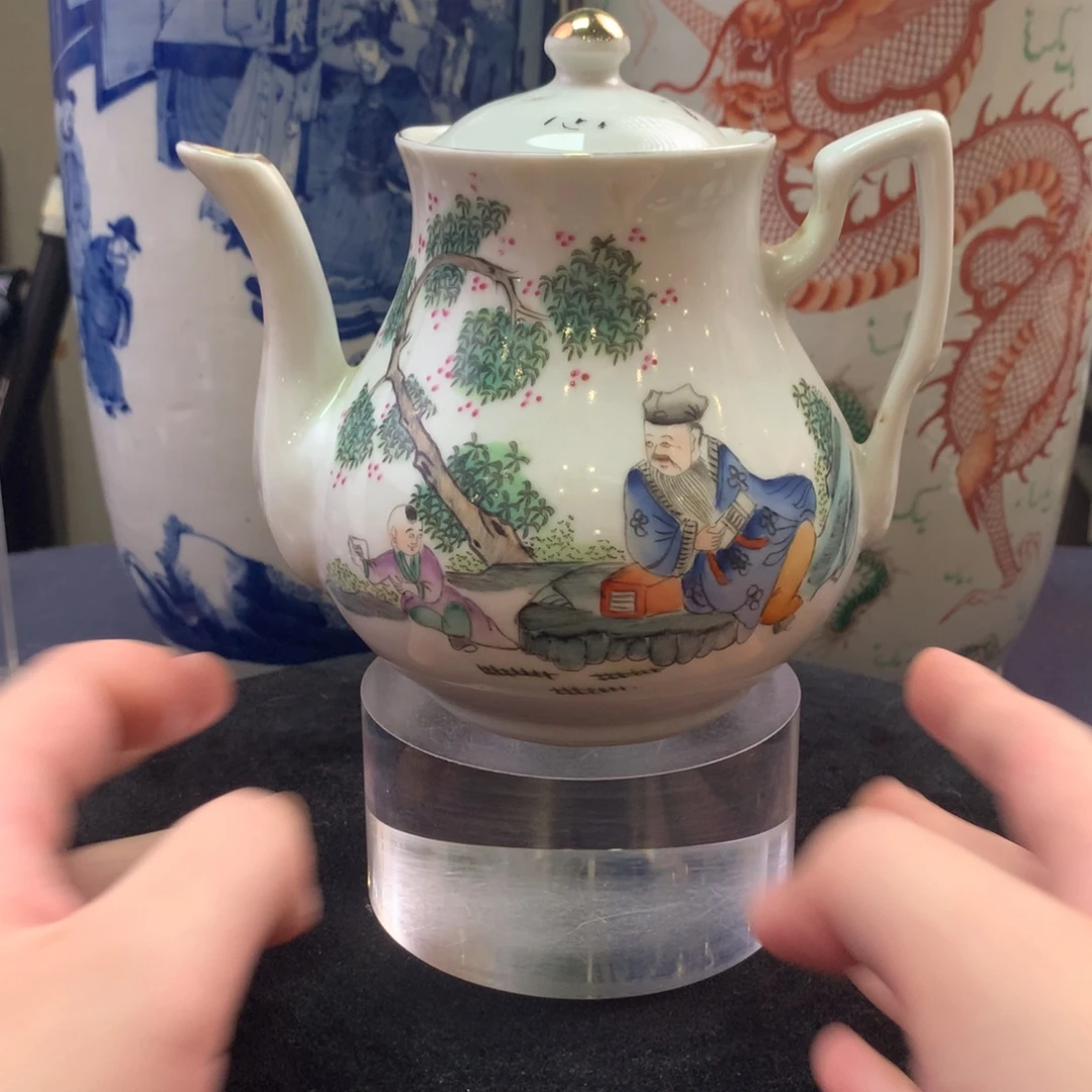 壶6797瓷器—粉彩人物茶壶