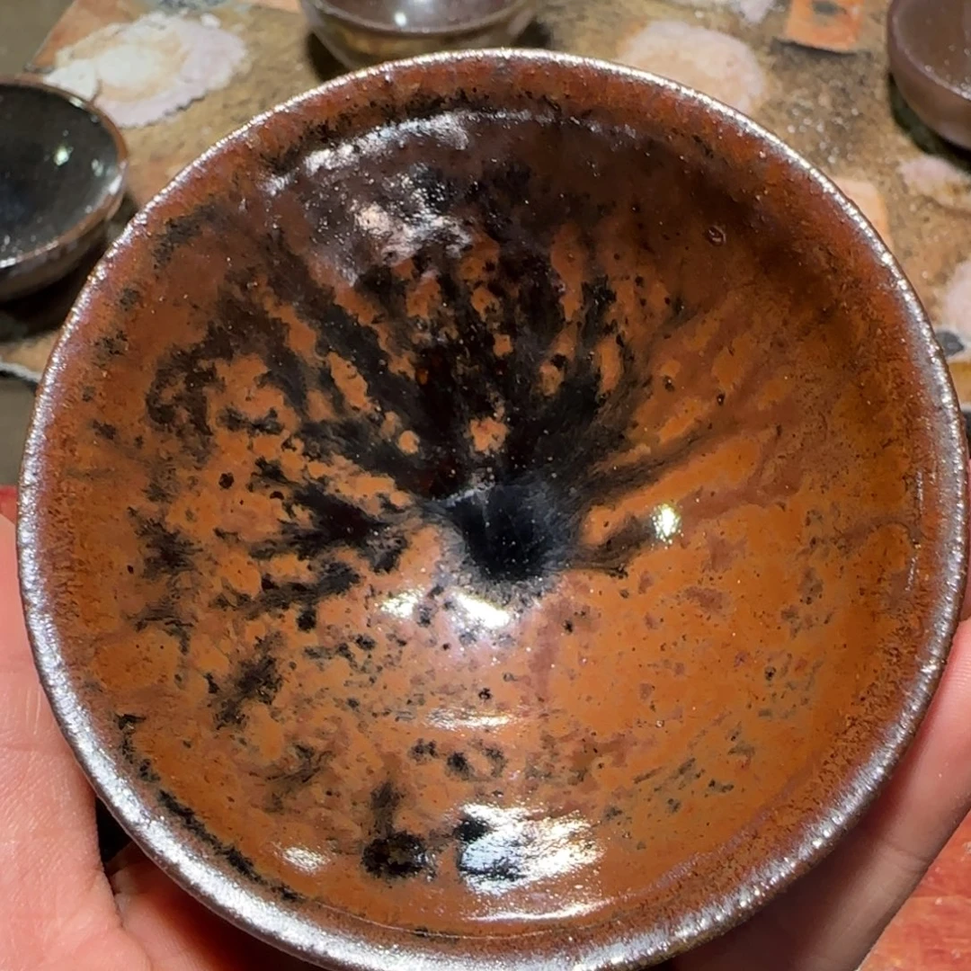 柴烧建盏茶盏茶杯622