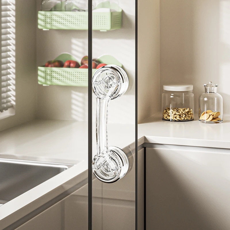 吸盘门把手厨房橱柜门窗户推拉门手柄免打孔玻璃门冰箱抽屉拉手