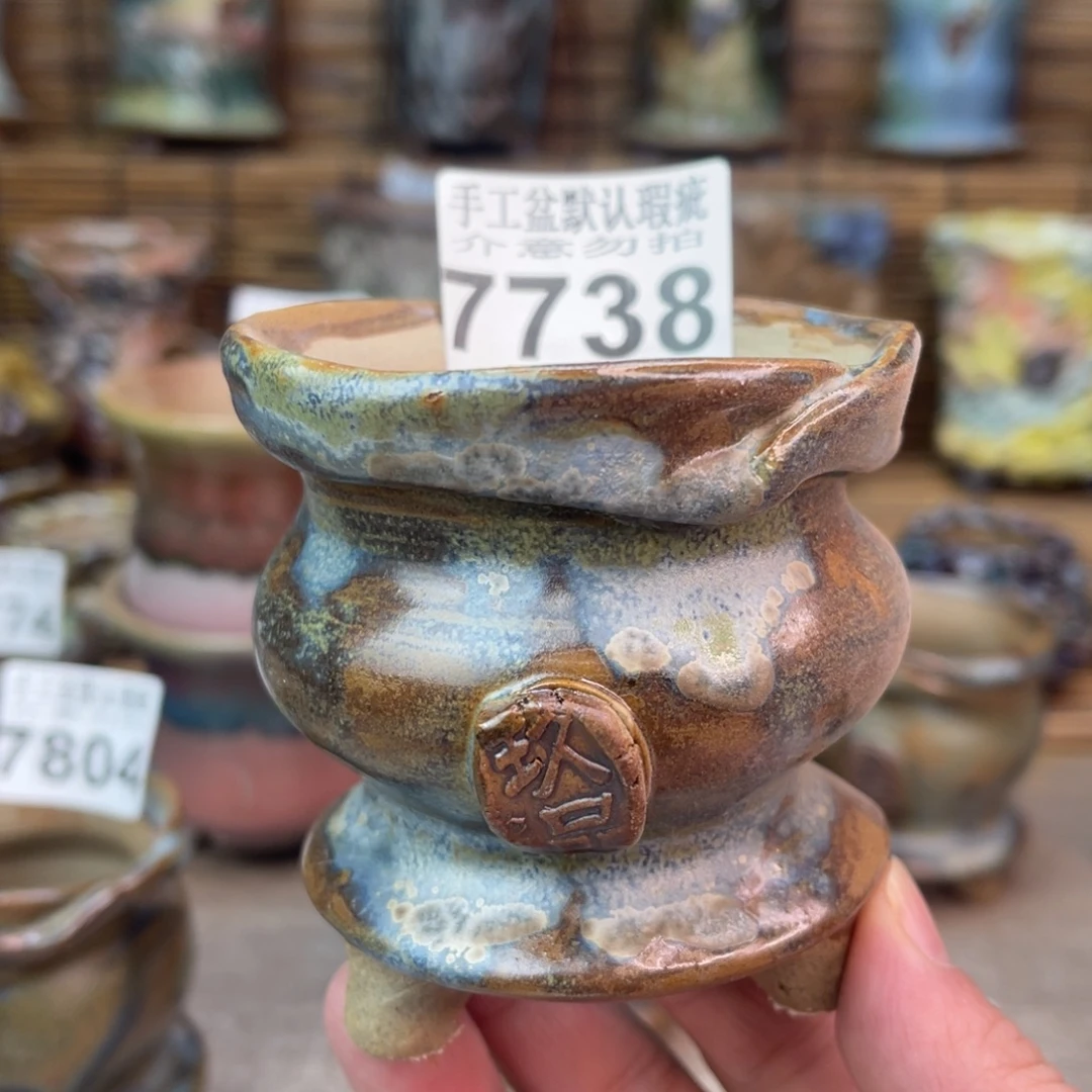 手工花盆默认瑕疵完美者勿拍