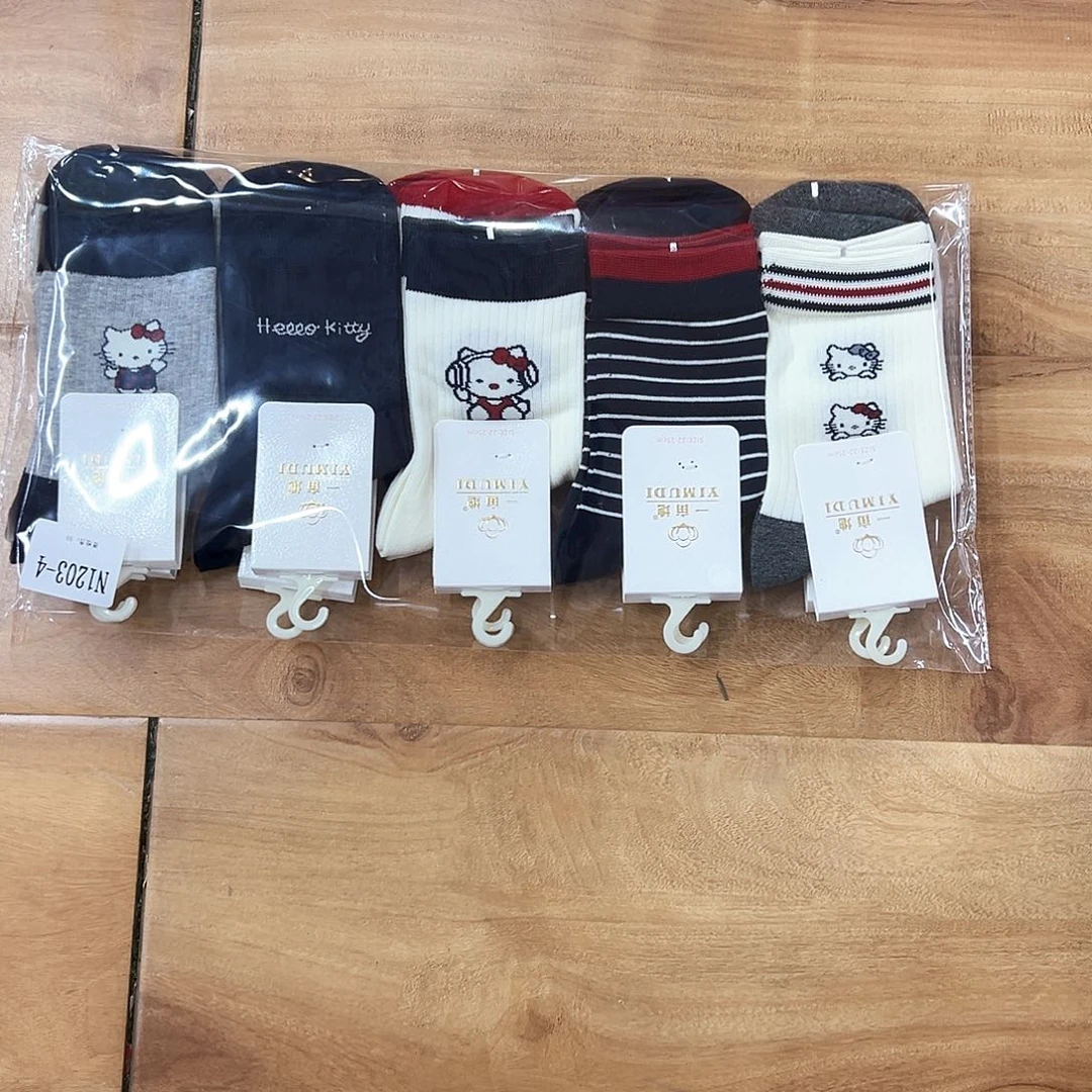 棉女士袜子Hello Kitty一包10双纯棉