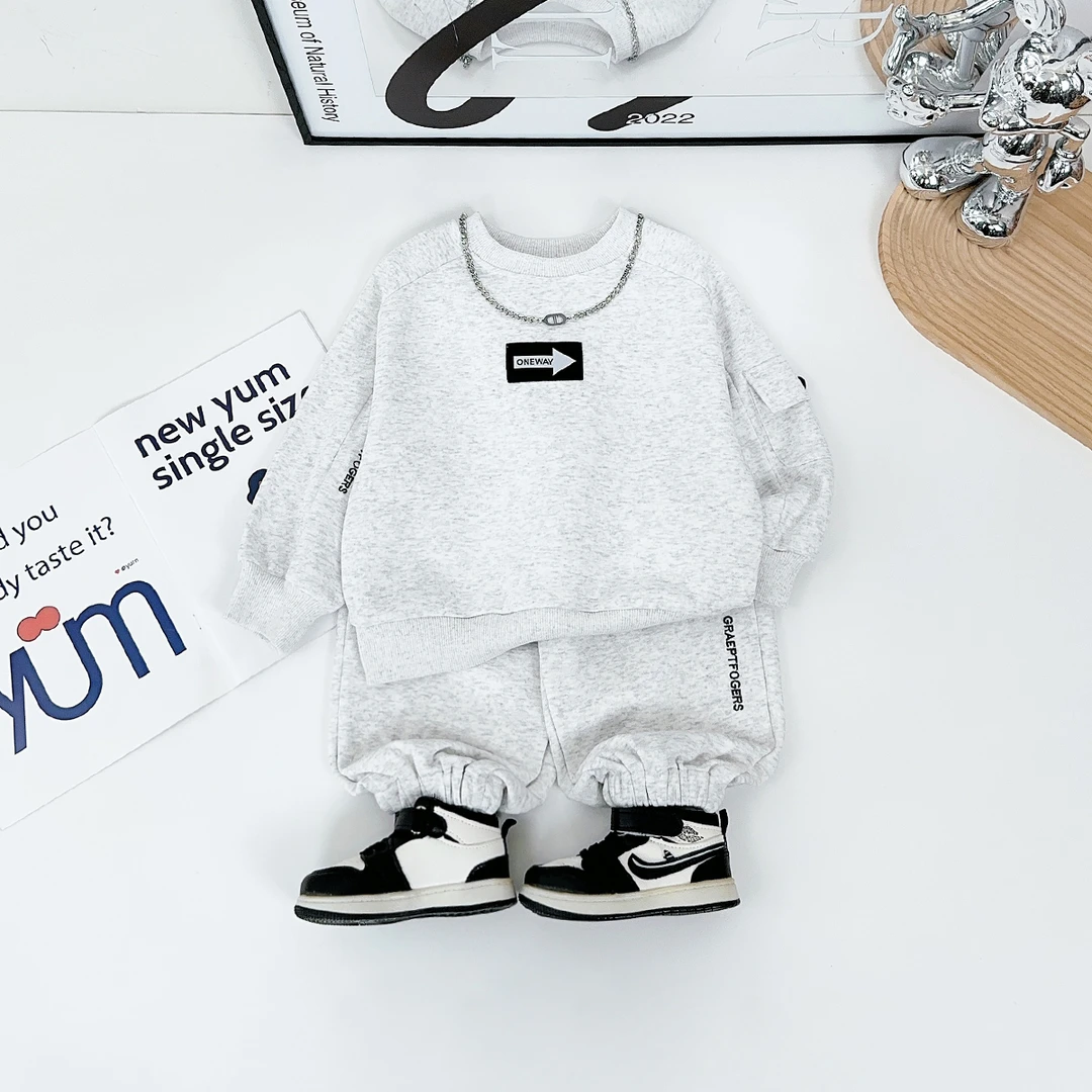 男童套装2025新款春装儿童春秋季两件套潮 DMC7305 悠悠童话童装