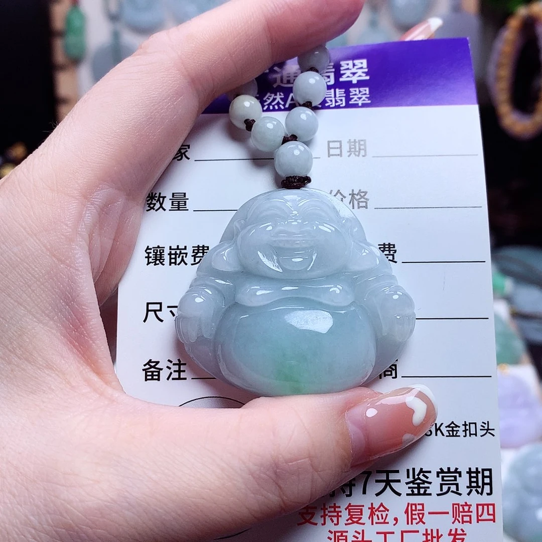 翡翠未镶嵌颈饰佛公15