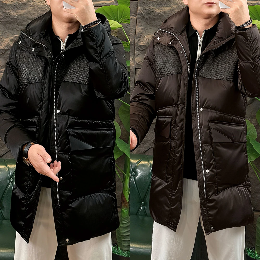 冬季新款高端欧货休闲百搭连帽羽绒服8075