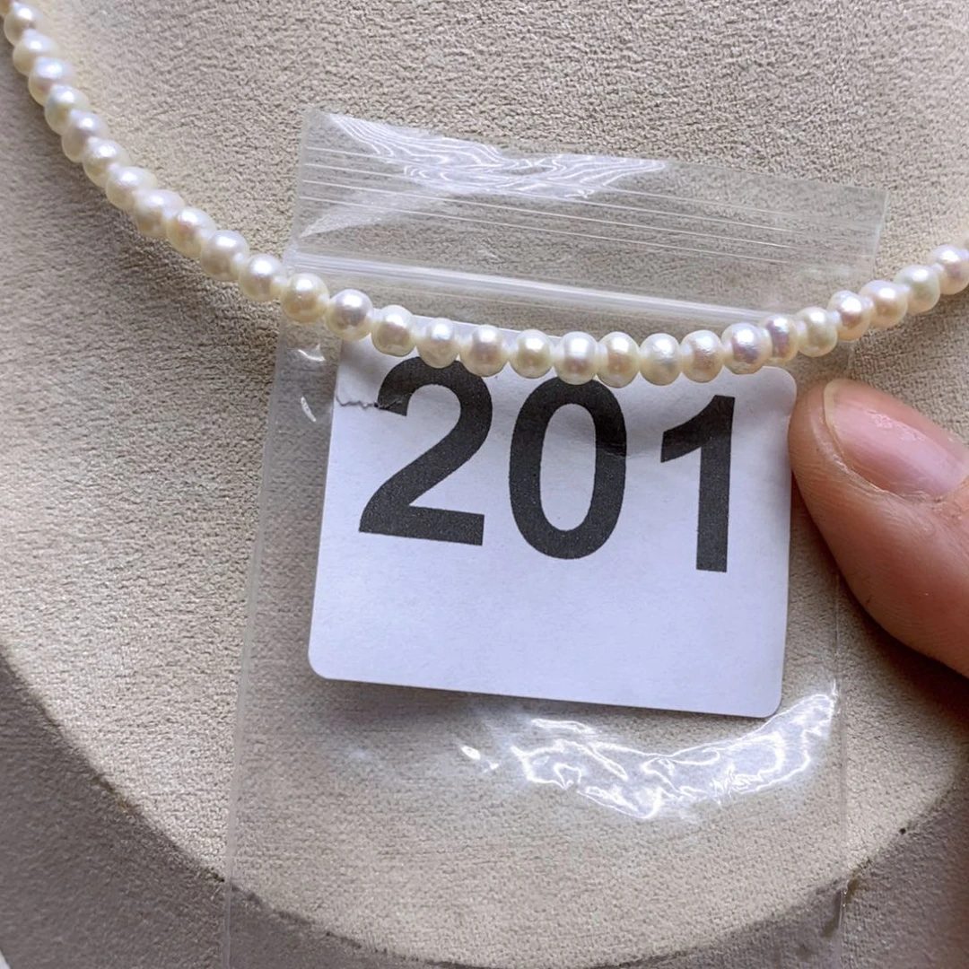 淡水珍珠颈饰银S925镶嵌201